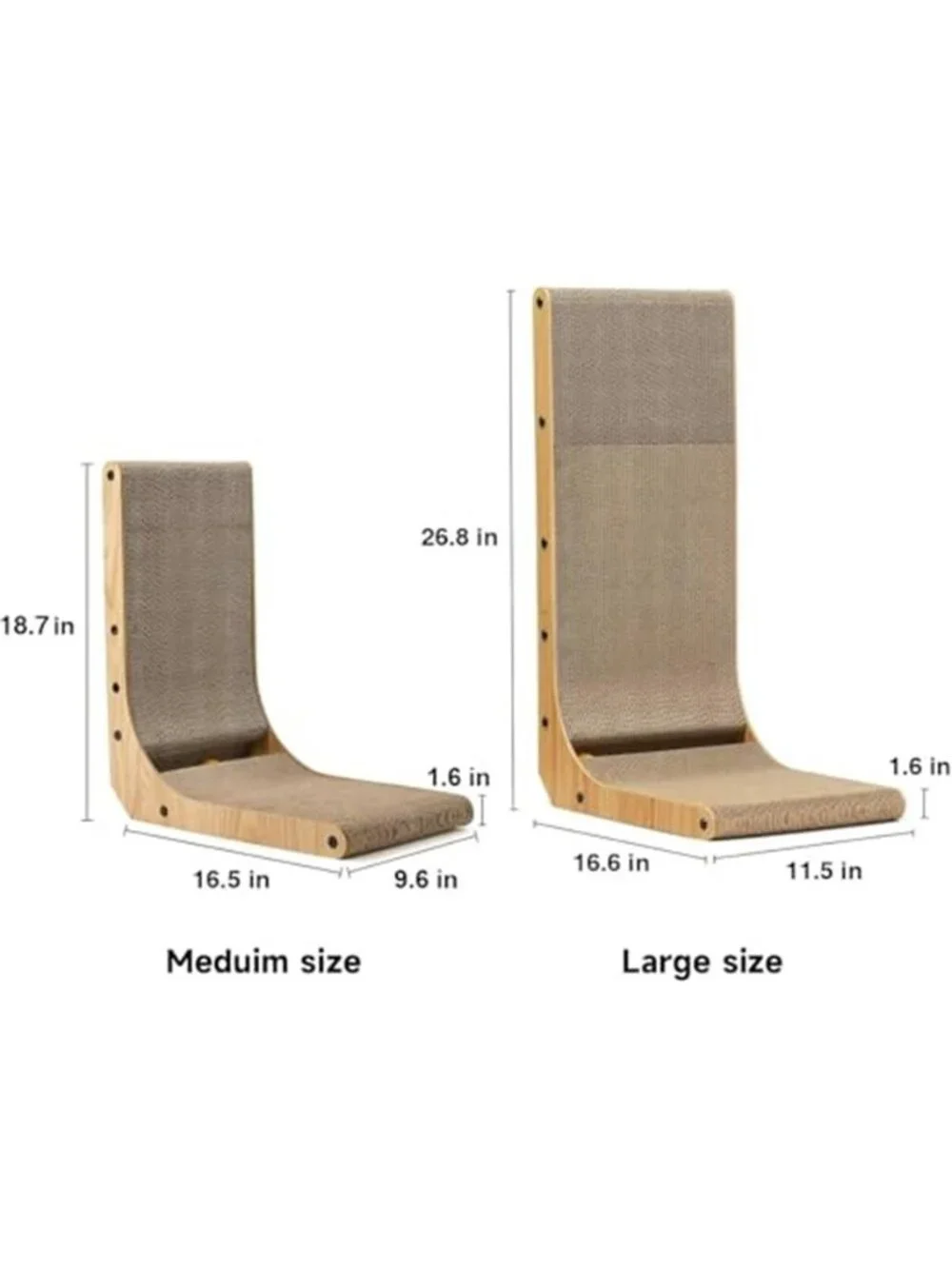 Cat Scratcher Cardboard L Shape Cat Scratch Pad Lounge Bed Furniture Saver